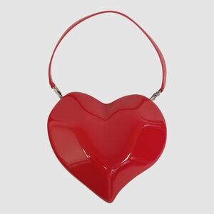 BRAND NEW Simon Miller Women's Red Molded Heart Top Handle Purse Bag chain strap